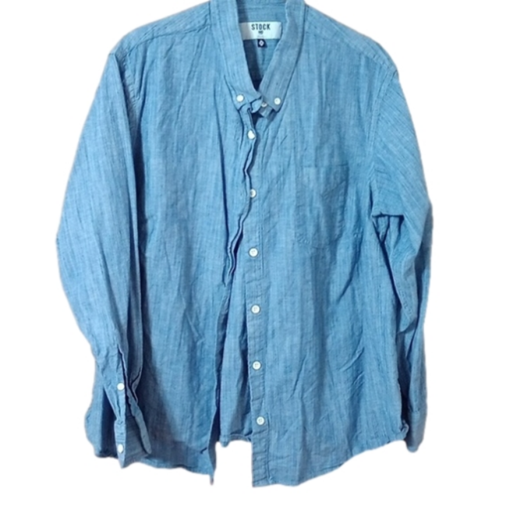 Stock Mfg Buttonfront Long Sleeve shirt size2x